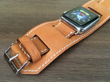 Apple Watch x Hermes Leather Cuff Watch Band, Apple Watch 42mm 44mm, Apple Watch band for iwatch Series 1 2 3 4 - eternitizzz-straps-and-accessories