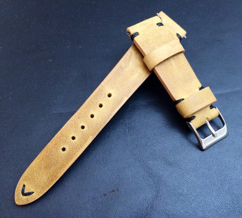 Leather Watch Strap, 20mm watch strap, 19mm watch band, Khaki Watch band for Rolex Watches