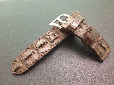 Leather Watch Straps, Brown Alligator Watch band, Leather Watch Band, 24mm 26mm Watch Strap replacement
