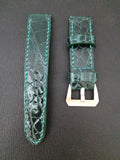 Panerai Watch Strap, Leather Watch Band, 24mm, Green Alligator Watch Strap, 26mm watch strap - eternitizzz-straps-and-accessories