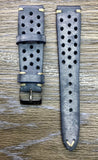 Racing & Rally Watch straps, 18mm Distress Blue Leather Watch strap, 19mm, 20mm watch band, Leather watch band for Rolex, Omega - eternitizzz-straps-and-accessories