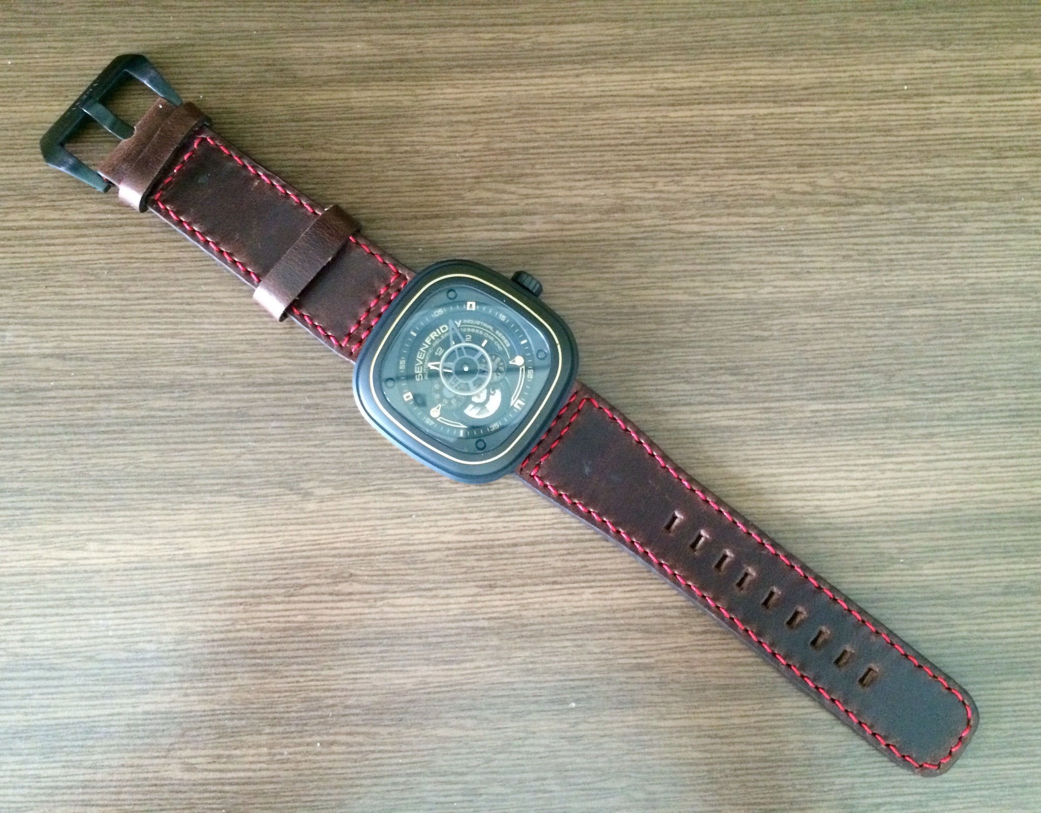 SevenFriday Watches Leather Strap, Seven Friday, Leather Watch Band, 28mm Watch Strap Replacement, Brown Watch Band