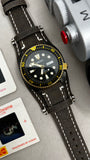 Watch Strap 22mm, Leather Bund Strap, Strap Bund Style compatible for Tudor Black Bay Chrono Watch, Brown Watch Strap 20mm, Apple Watch Band