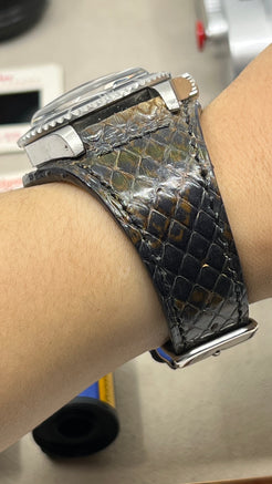 Rolex Watch Strap, Artisané Submariner Watch, Aging Watch, Mechanical Watch, Omega Watch Straps, Cobra Material Leather Bund Style Watch Strap, Watch Strap 20mm, Watch Band 19mm, Handmade Watchstrap 21mm, Gift Ideas for Birthday