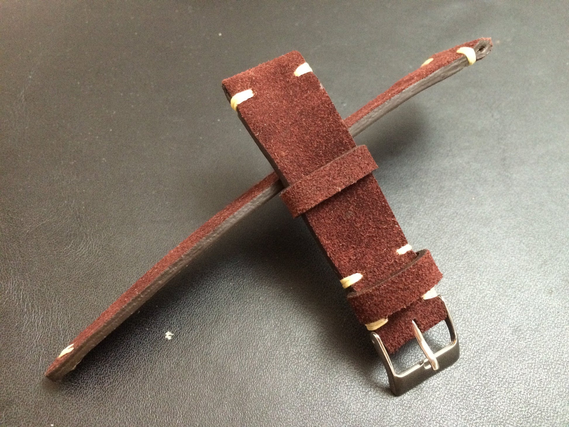 Suede Leather Watch Strap 19mm, Brown Watch Band 20mm, Wristwatch Band Replacement 21mm - eternitizzz-Watch-Straps-Gift-Ideas