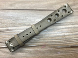 20mm Rally Racing Watch straps, Leather watchstrap, Vintage Gray watch bands, 20mm 18mm 19mm 20mm - eternitizzz-Watch-straps