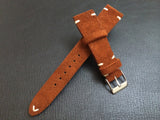 20mm Leather Watch Strap, Suede Leather Watch Strap, Brown Watch Band for Rolex and IWC, Omega - eternitizzz-straps-and-accessories