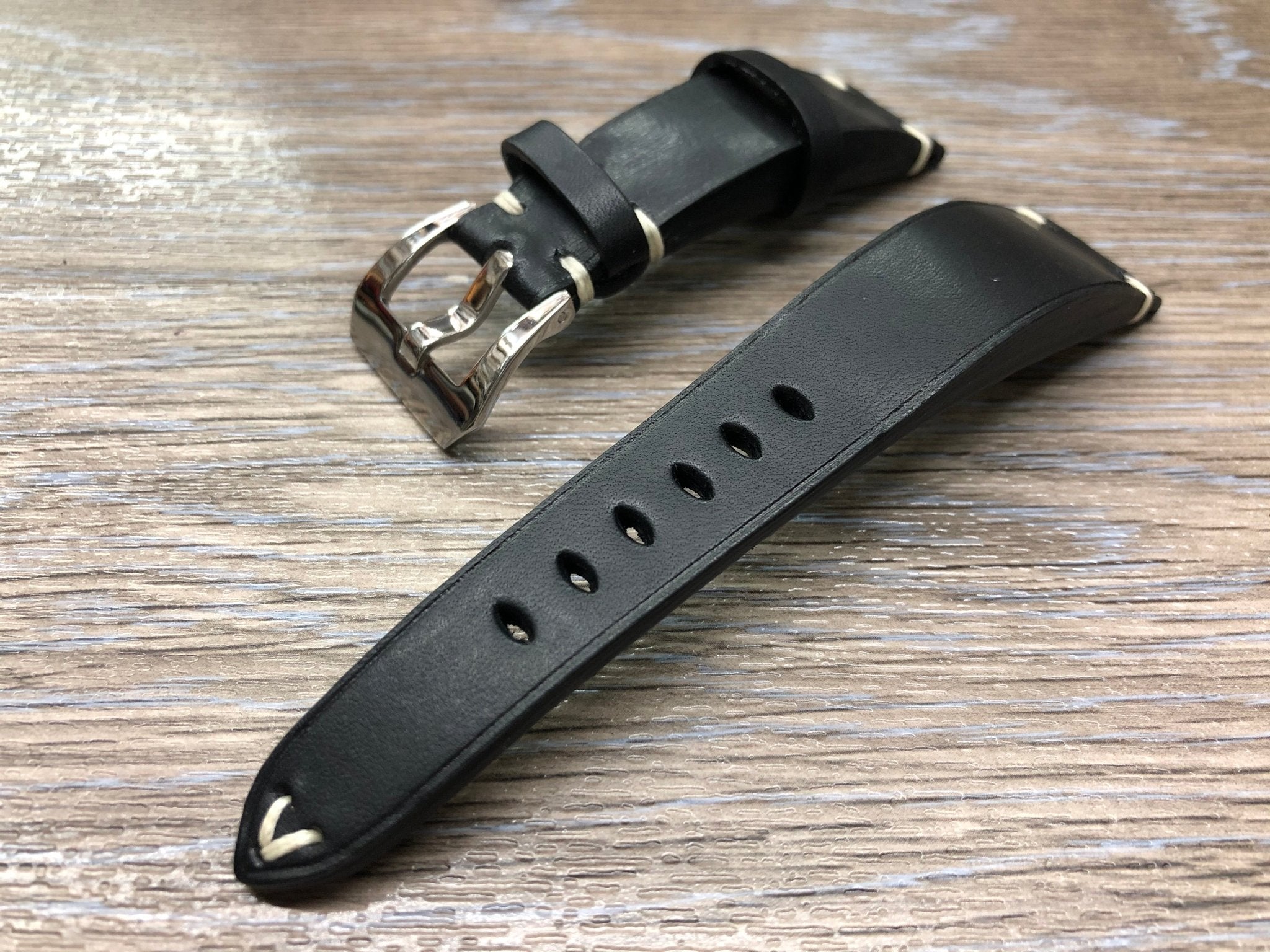 22mm Watch Straps Leather 20mm Black Bremont Leather Watch Bands Men