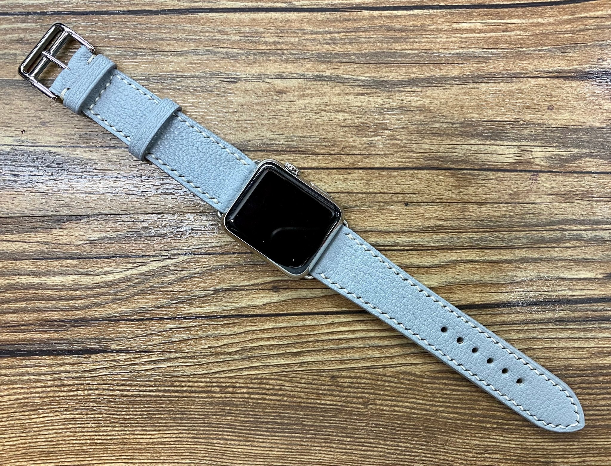 Apple Watch 42mm 41mm, series 10, Single Tour Rallye, iWatch, Apple Watch 40mm, Apple Watch Band light grey, iWatch Band