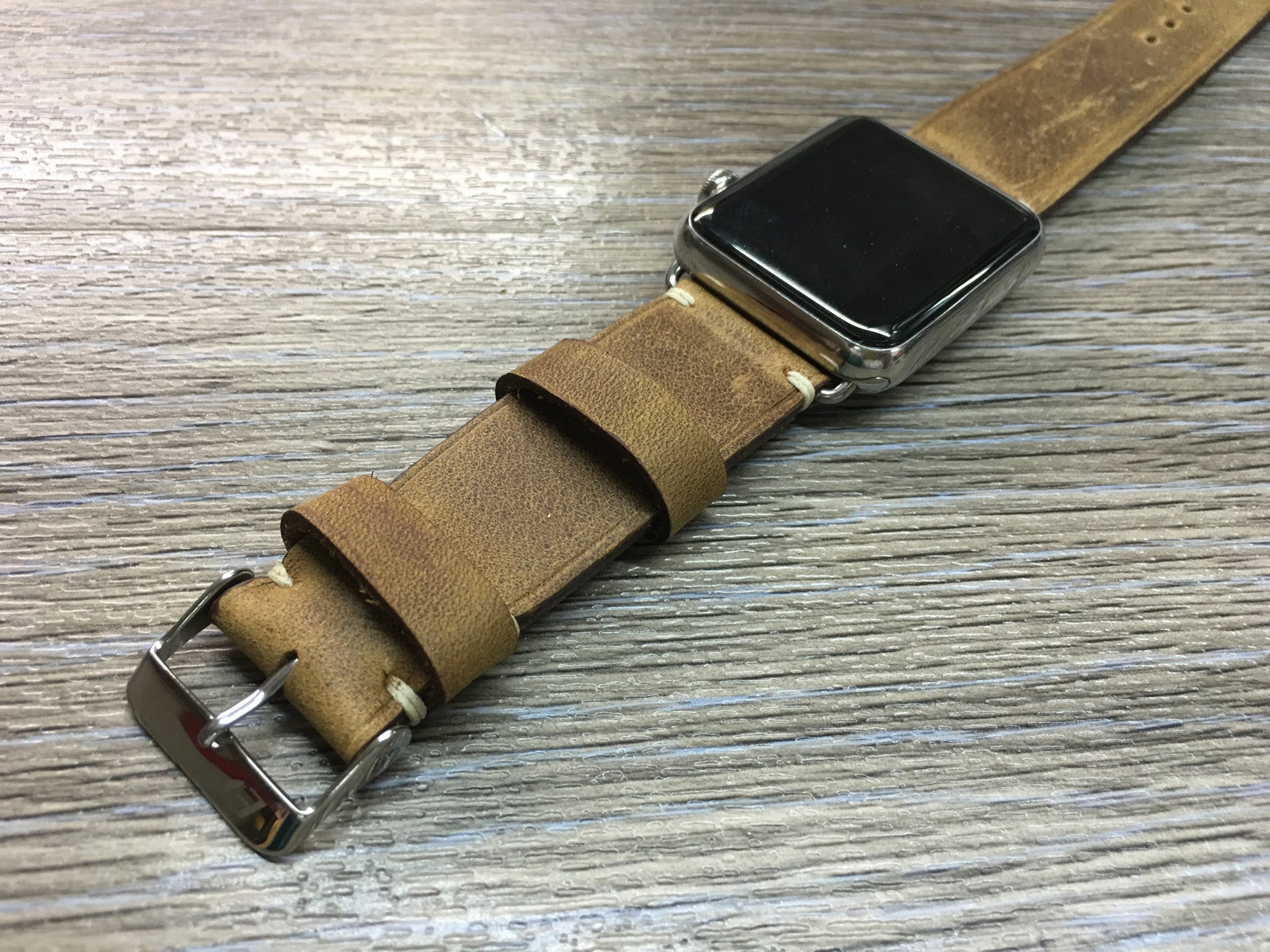 Apple Watch 44mm 40mm 42mm 38mm, Apple Watch Band Strap, Vintage Brown Leather watch strap band,FREE SHIPPING - eternitizzz-straps-and-accessories