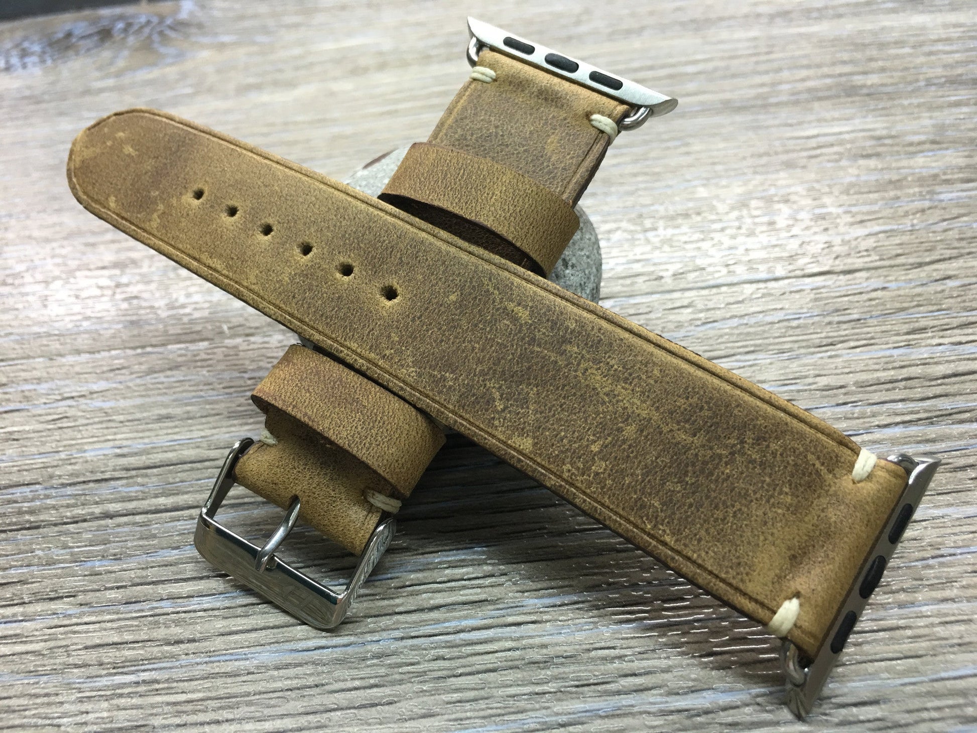Apple Watch 44mm 40mm 42mm 38mm, Apple Watch Band Strap, Vintage Brown Leather watch strap band,FREE SHIPPING - eternitizzz-straps-and-accessories