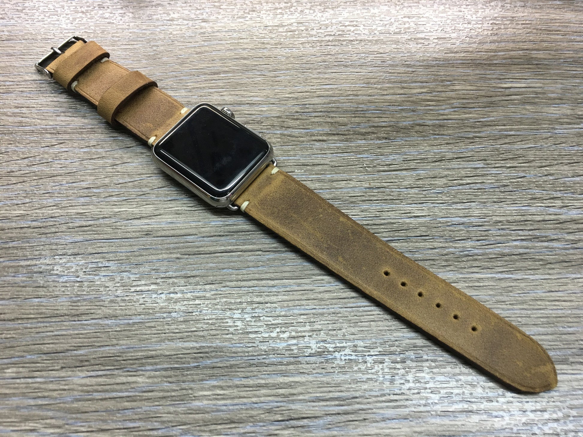 Apple Watch 44mm 40mm 42mm 38mm, Apple Watch Band Strap, Vintage Brown Leather watch strap band,FREE SHIPPING - eternitizzz-straps-and-accessories