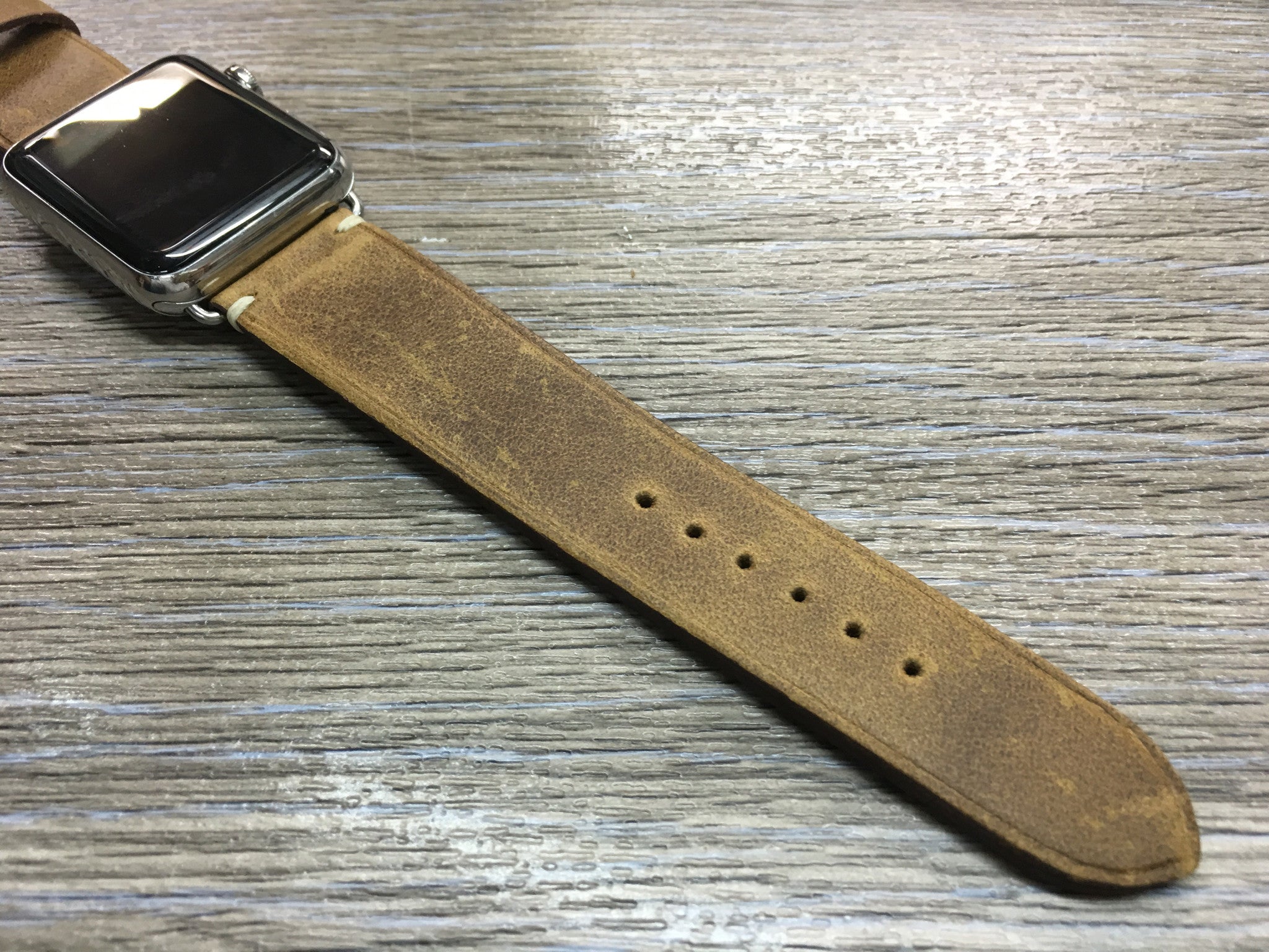Apple Watch 44mm 40mm 42mm 38mm, Apple Watch Band Strap, Vintage Brown Leather watch strap band,FREE SHIPPING - eternitizzz-straps-and-accessories