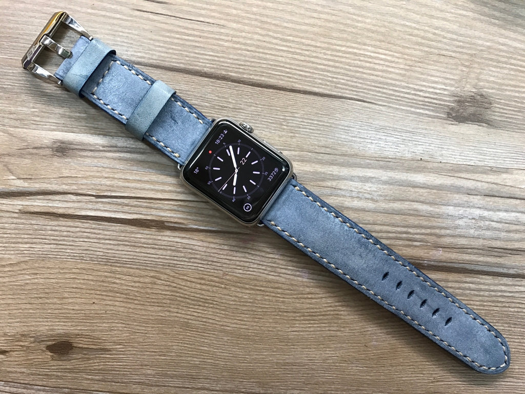Apple Watch 44mm, Vintage Blue Apple Watch Band, iWatch Band 40mm for Series 6, Smart Watch Straps, Personalise Christmas Gift Ideas