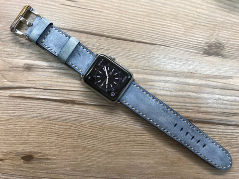 Apple Watch 45mm, Vintage Blue Apple Watch Band, iWatch Band 41mm for SE, Smart Watch Straps, Personalise Gift Ideas