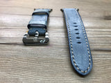Apple watch 42mm, Blue Apple Watch band Strap, Leather Watch Band for Apple Watch 38mm, 40mm, 42mm, iwatch, series 1 2 3 4 - eternitizzz-straps-and-accessories