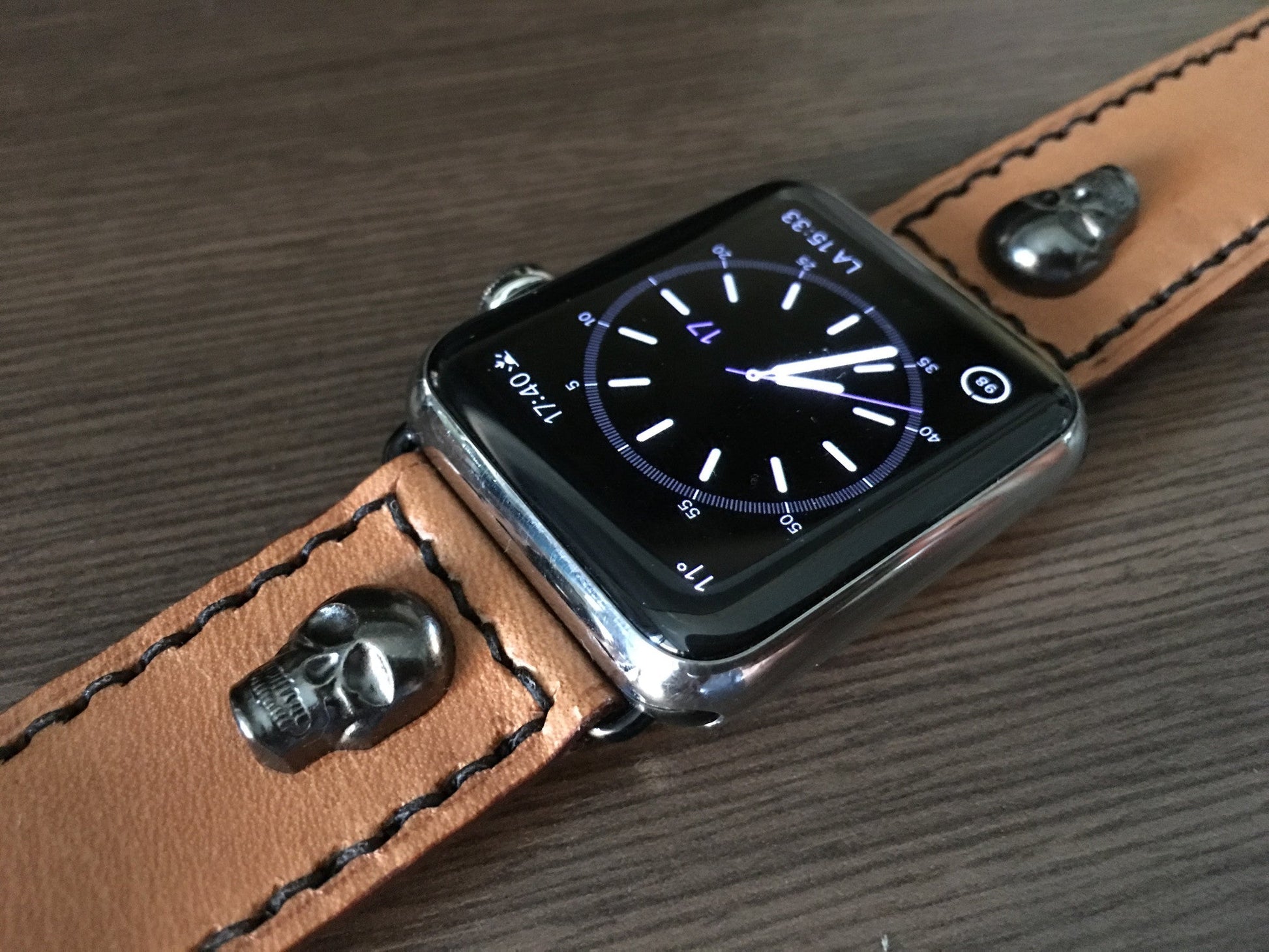 Apple Watch Stainless Steel, Apple Watch Band, Apple Watch 44mm, 40mm, Leather Watch Strap For Apple Watch 38mm, 42mm - eternitizzz-straps-and-accessories
