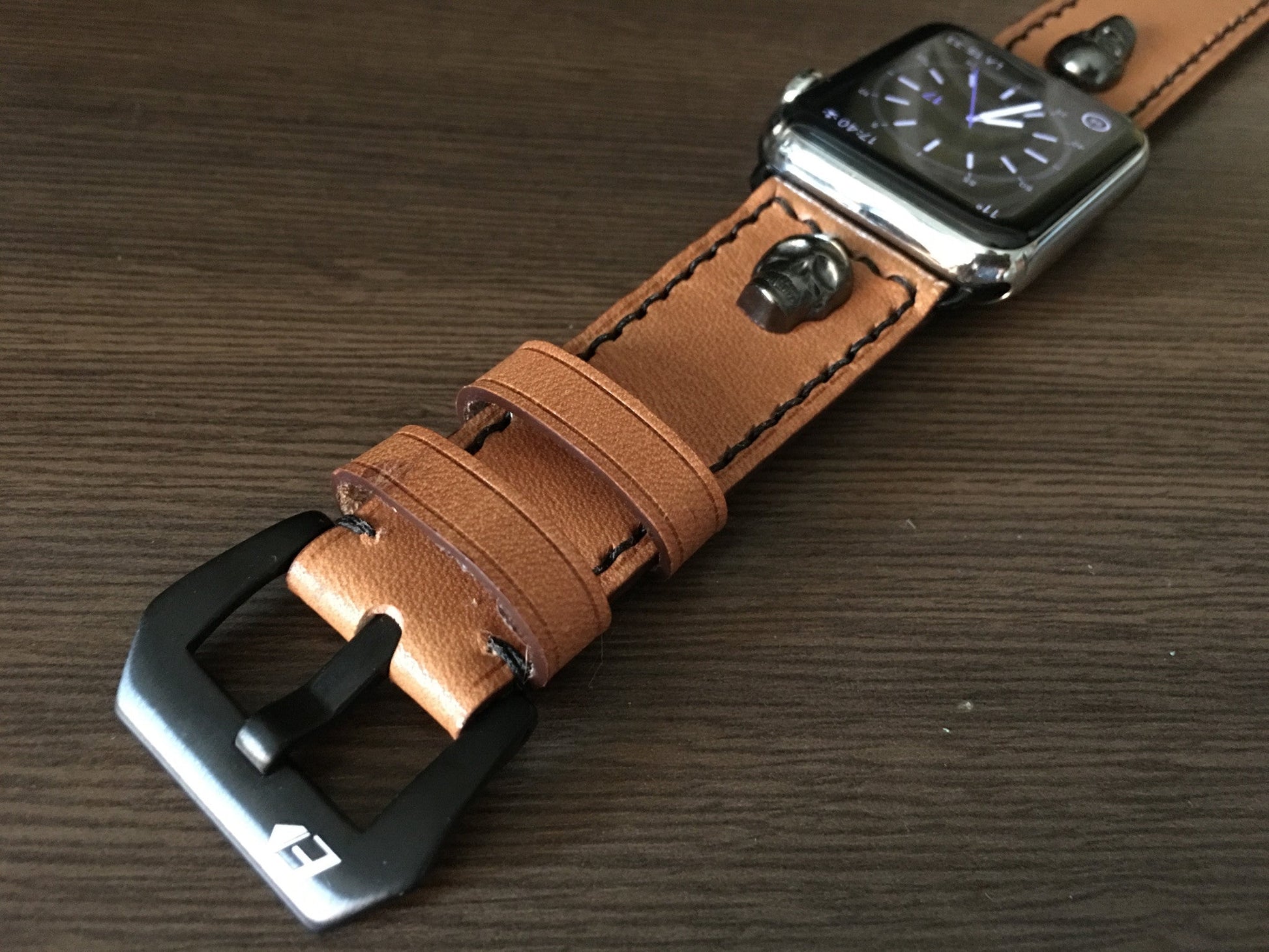Apple Watch Stainless Steel, Apple Watch Band, Apple Watch 44mm, 40mm, Leather Watch Strap For Apple Watch 38mm, 42mm - eternitizzz-straps-and-accessories