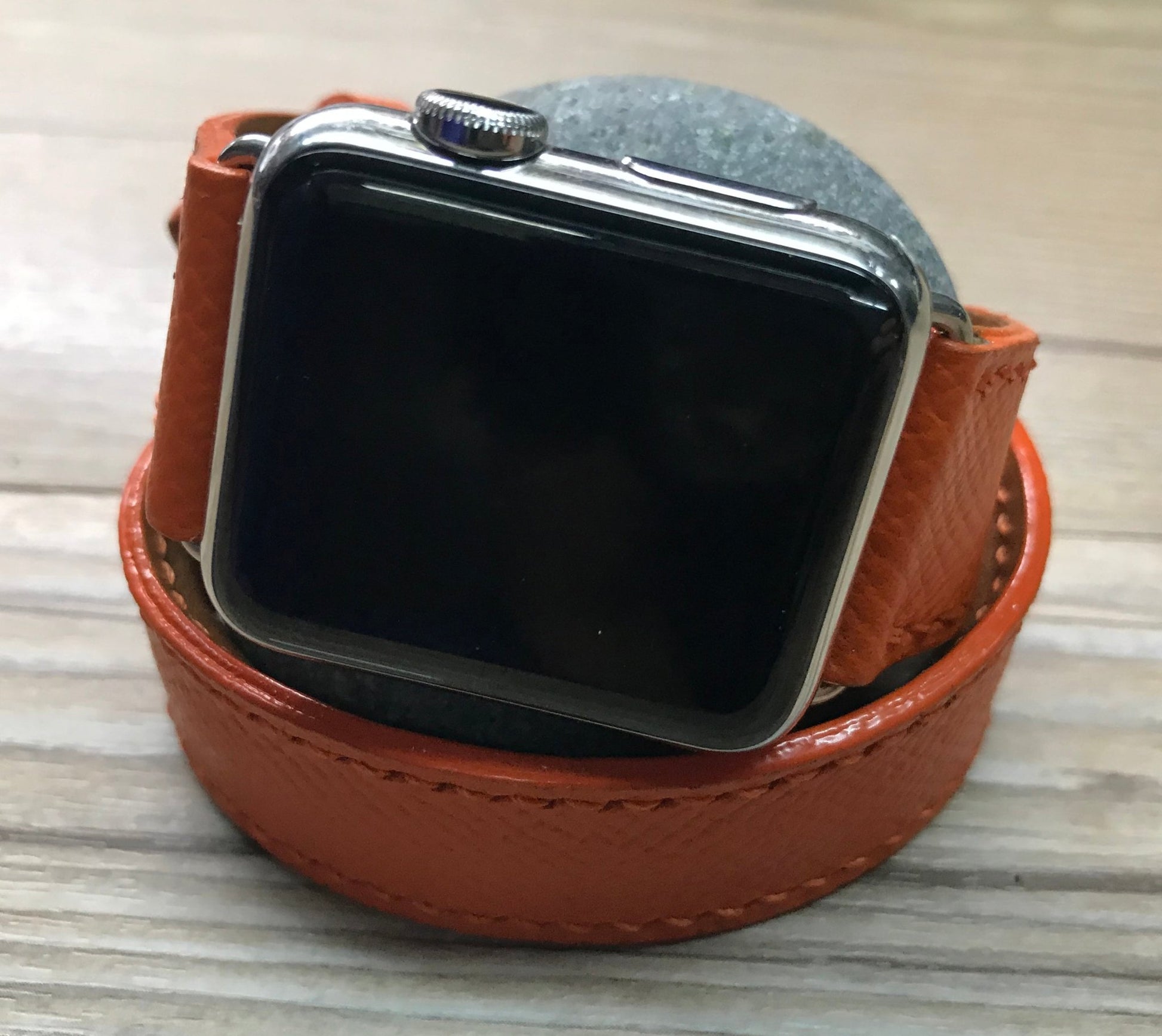 Apple Watch Hermès, 40mm Feu Epsom Leather Double Tour, Double Tour Series 4, Apple Watch Band 38mm, FREE SHIPPING - eternitizzz-straps-and-accessories