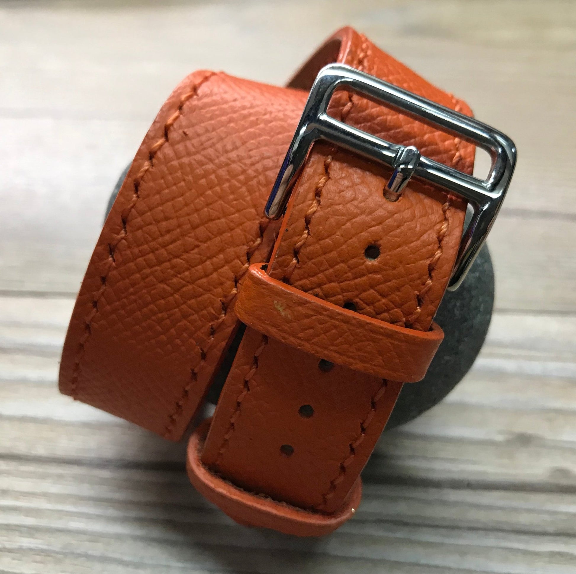 Apple Watch Hermès, 40mm Feu Epsom Leather Double Tour, Double Tour Series 4, Apple Watch Band 38mm, FREE SHIPPING - eternitizzz-straps-and-accessories