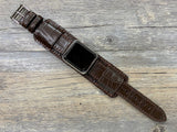 apple watch band, apple watch 40mm alligator watch band, brown alligator watch band for apple watch series 6