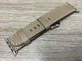 Apple Watch Band, Apple Watch 44mm 42mm Strap, Elephant Gray Leather Watch Strap For Apple Watch Hermes 38mm & Apple Watch 40mm - eternitizzz-straps-and-accessories