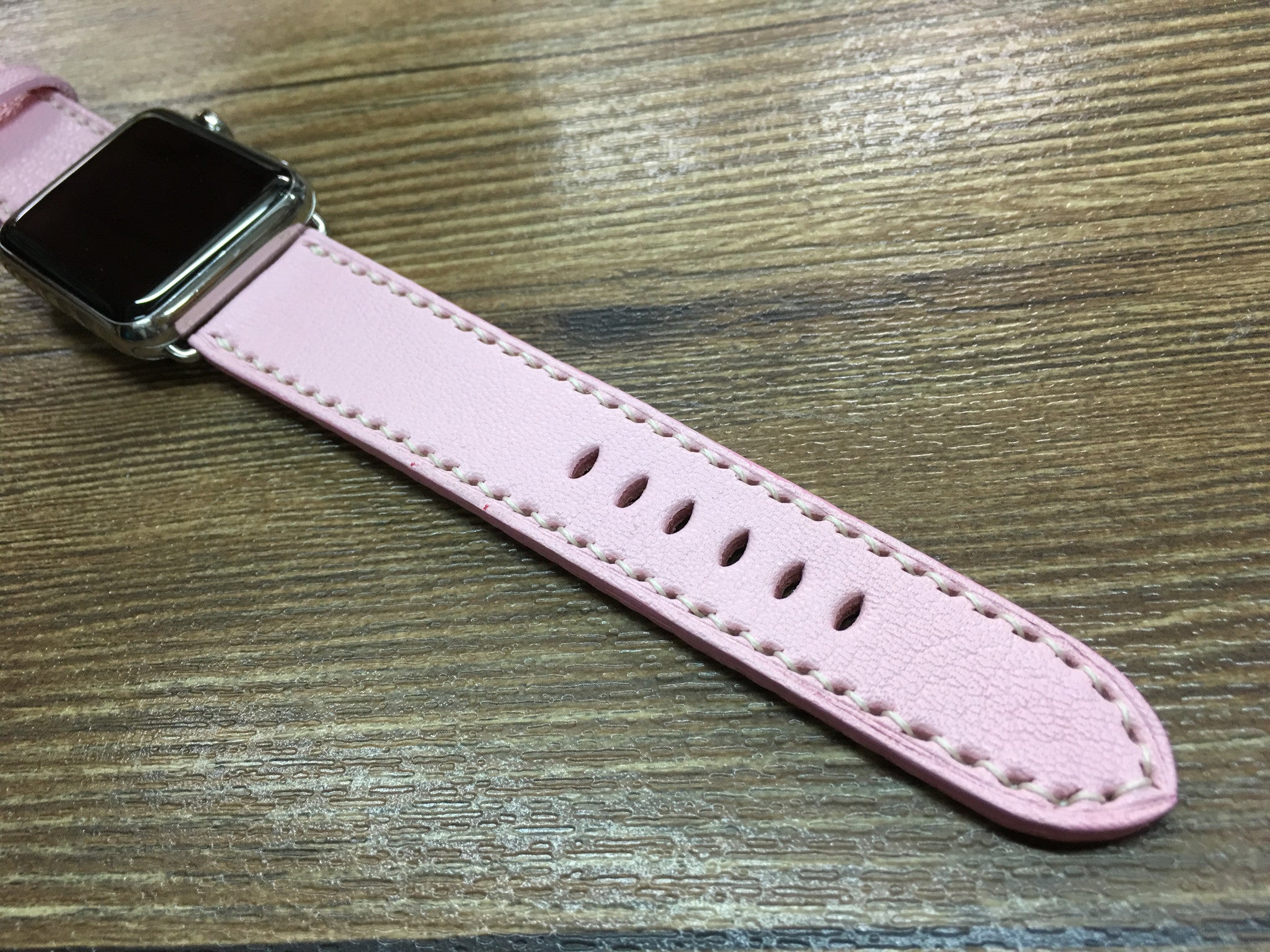 Apple Watch Band 45mm, Apple Watch Ultra Pink Leather Watch Band, Smartwatch Band 41mm, Smartwatch Band, Apple Watch Straps for Valentines Day