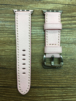 Apple Watch Band 45mm, Apple Watch Ultra Pink Leather Watch Band, Smartwatch Band 41mm, Smartwatch Band, Apple Watch Straps for Valentines Day