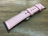 Apple Watch 44mm Gold, Apple Watch Band, Stainless Steel Silver Apple Watch 42mm, Pink Leather Watch Strap, Apple Watch Hermes - eternitizzz-straps-and-accessories