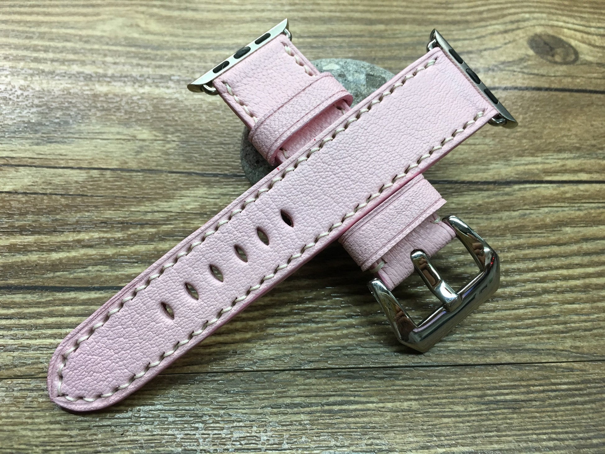 Apple Watch Band 45mm, Apple Watch Ultra Pink Leather Watch Band, Smartwatch Band 41mm, Smartwatch Band, Apple Watch Straps for Valentines Day