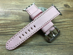 Apple Watch Band 45mm, Apple Watch Ultra Pink Leather Watch Band, Smartwatch Band 41mm, Smartwatch Band, Apple Watch Straps for Valentines Day