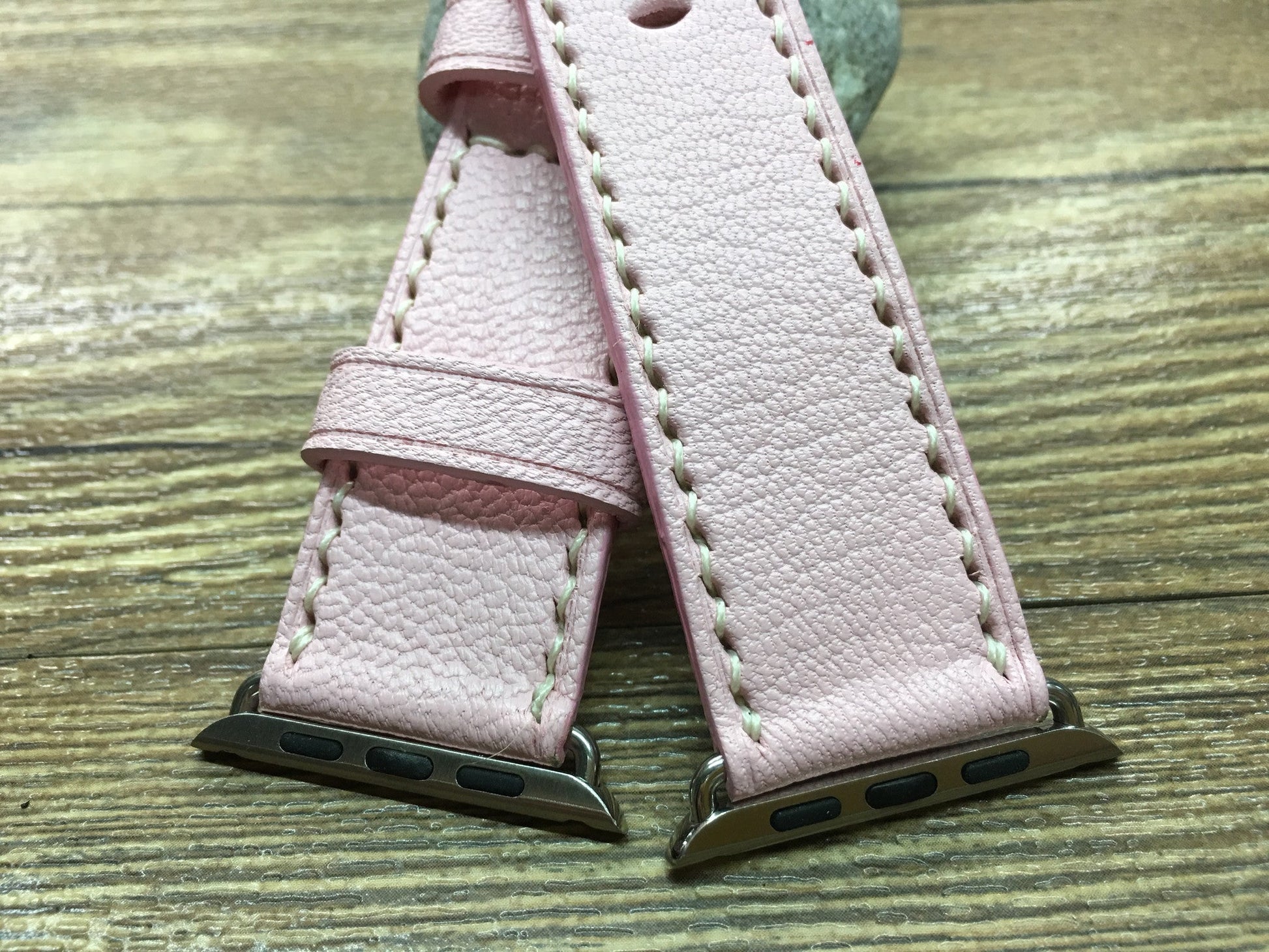 Apple Watch Band 45mm, Apple Watch Ultra Pink Leather Watch Band, Smartwatch Band 41mm, Smartwatch Band, Apple Watch Straps for Valentines Day