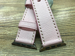 Apple Watch Band 45mm, Apple Watch Ultra Pink Leather Watch Band, Smartwatch Band 41mm, Smartwatch Band, Apple Watch Straps for Valentines Day