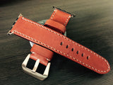 Apple Watch Band, Apple Watch 40mm 44mm 38mm 42mm Strap, Orange Leather Watch Strap For Apple Watch Series 1 2 3 4 - eternitizzz-straps-and-accessories
