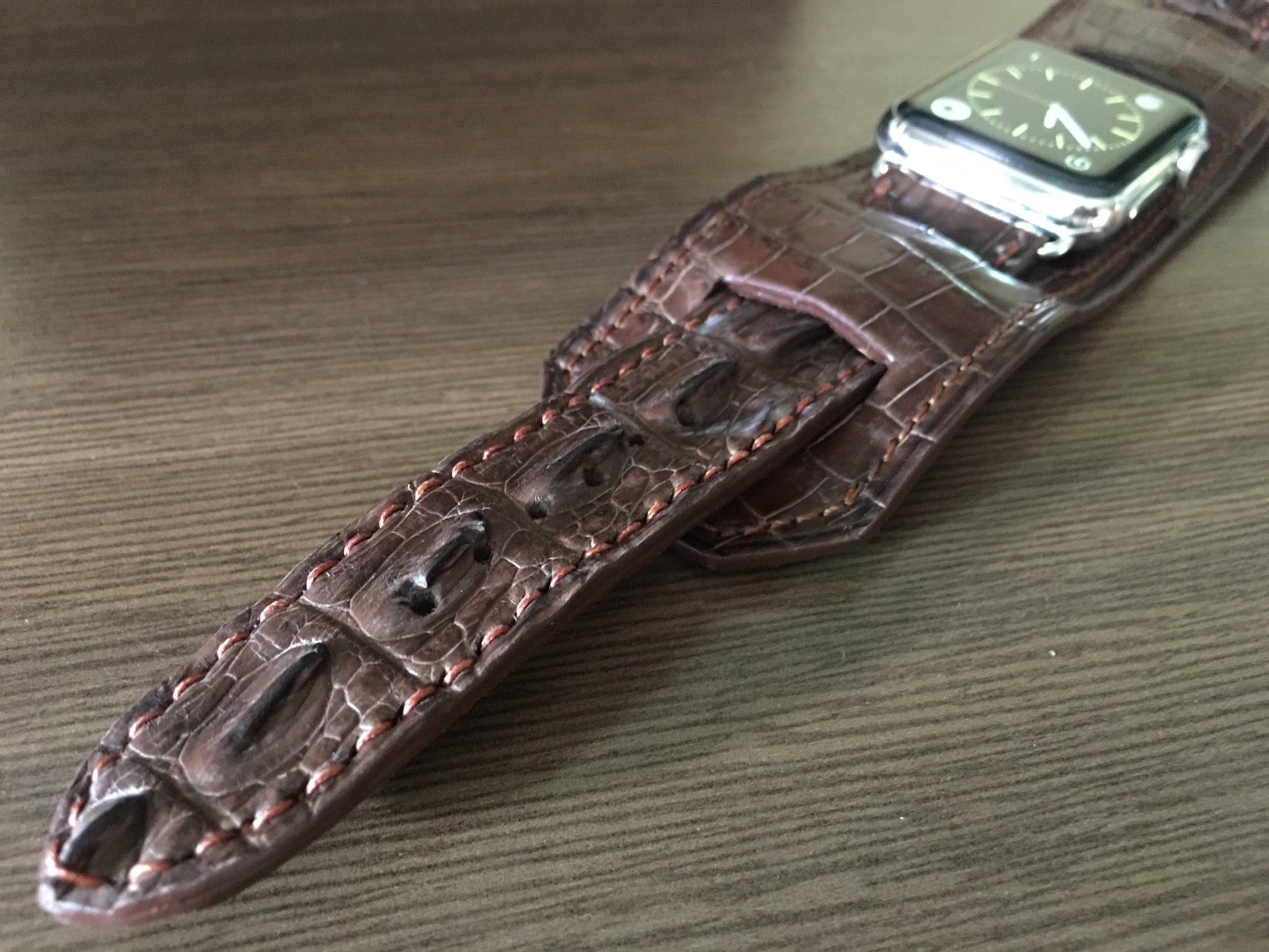 Apple Watch Band, Apple Watch 44mm 42mm, Alligator Apple Watch Strap, Apple Watch Hermes, cuff watch band for iwatch Series 1 2 3 4 - eternitizzz-straps-and-accessories