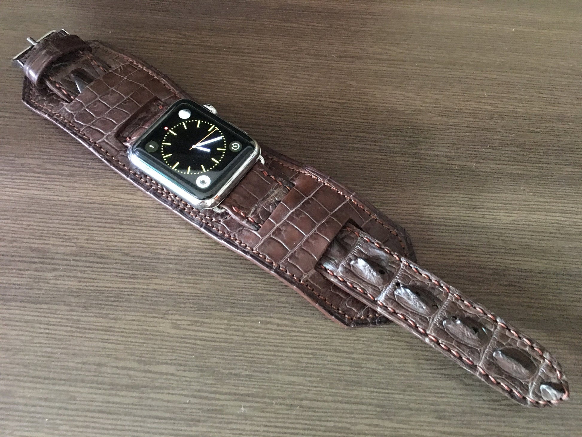Apple Watch Band, Apple Watch 44mm 42mm, Alligator Apple Watch Strap, Apple Watch Hermes, cuff watch band for iwatch Series 1 2 3 4 - eternitizzz-straps-and-accessories