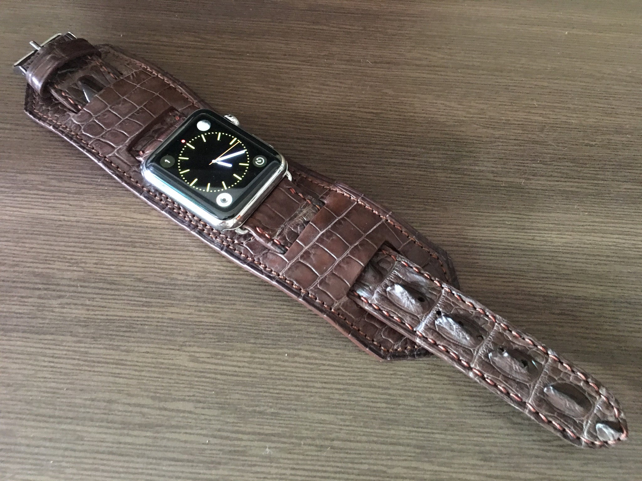 Apple Watch Band, Apple Watch 44mm 42mm, Alligator Apple Watch Strap, Apple Watch Hermes, cuff watch band for iwatch Series 1 2 3 4 - eternitizzz-straps-and-accessories