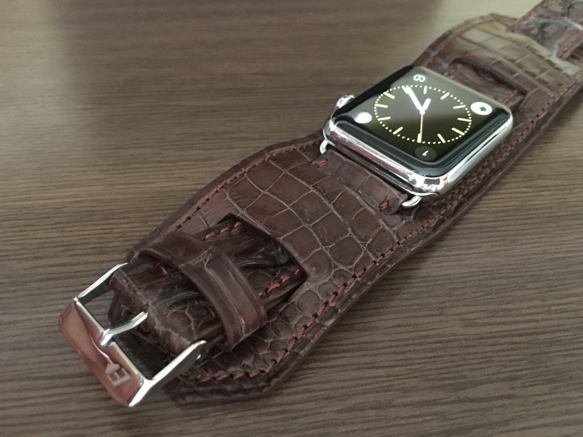 Apple Watch Band, Apple Watch 44mm 42mm, Alligator Apple Watch Strap, Apple Watch Hermes, cuff watch band for iwatch Series 1 2 3 4 - eternitizzz-straps-and-accessories