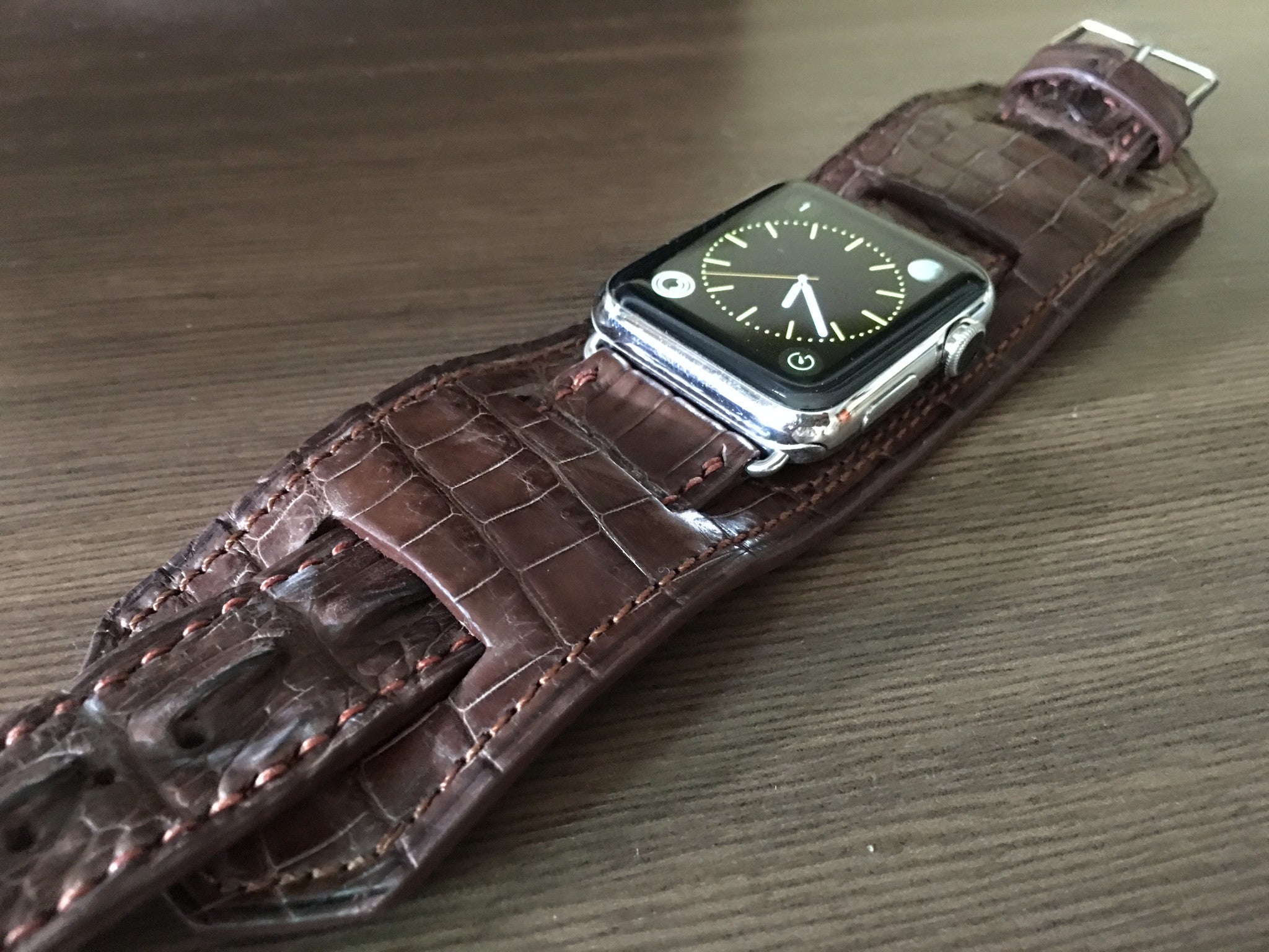Apple Watch Band, Apple Watch 44mm 42mm, Alligator Apple Watch Strap, Apple Watch Hermes, cuff watch band for iwatch Series 1 2 3 4 - eternitizzz-straps-and-accessories