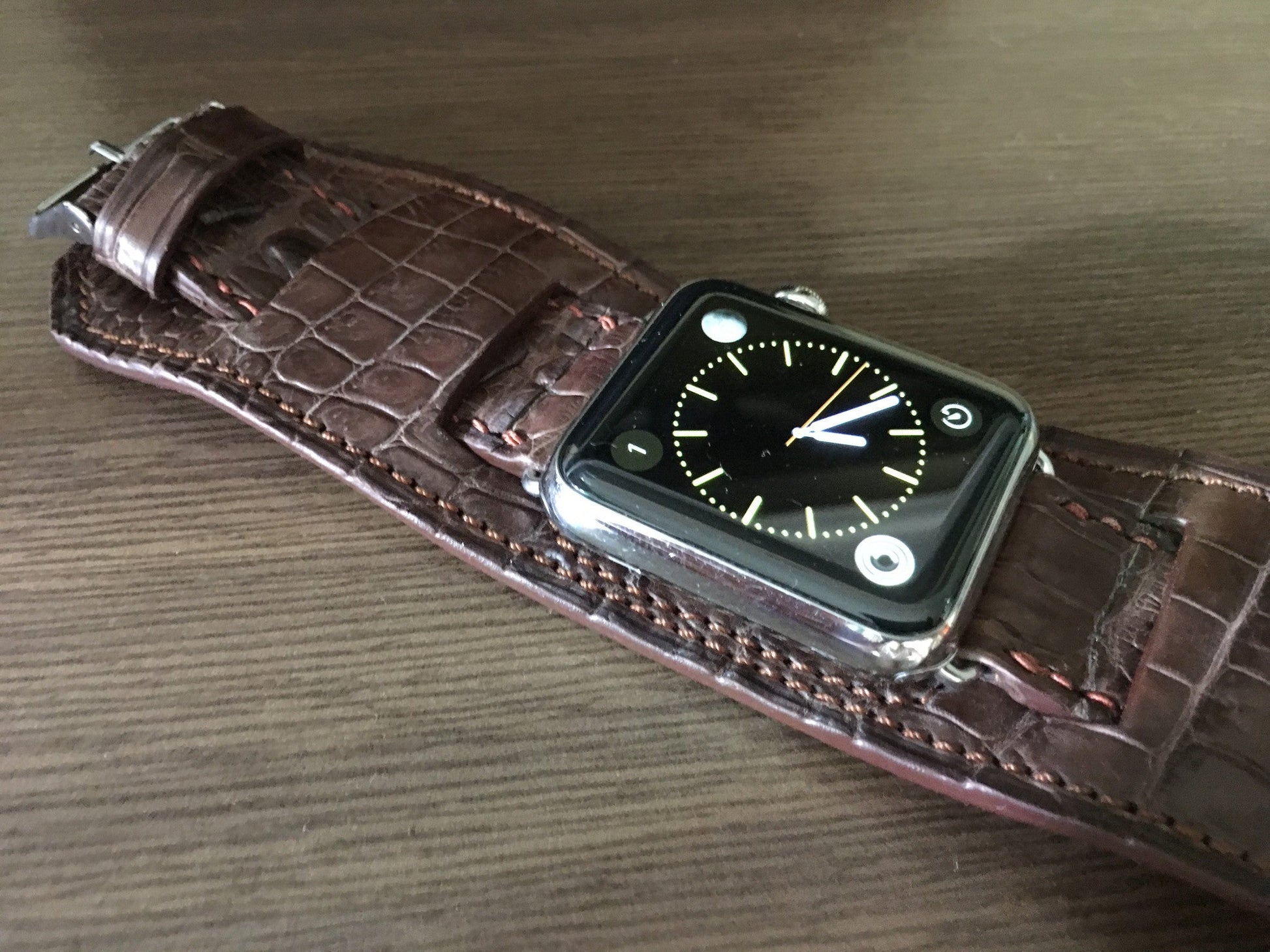 Apple Watch Band, Apple Watch 44mm 42mm, Alligator Apple Watch Strap, Apple Watch Hermes, cuff watch band for iwatch Series 1 2 3 4 - eternitizzz-straps-and-accessories
