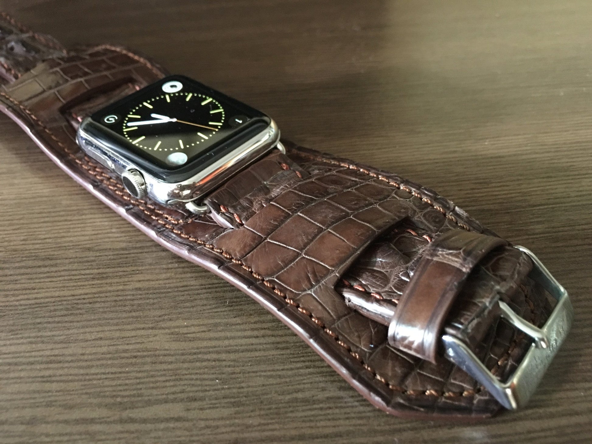 Apple Watch Band, Apple Watch 44mm 42mm, Alligator Apple Watch Strap, Apple Watch Hermes, cuff watch band for iwatch Series 1 2 3 4 - eternitizzz-straps-and-accessories