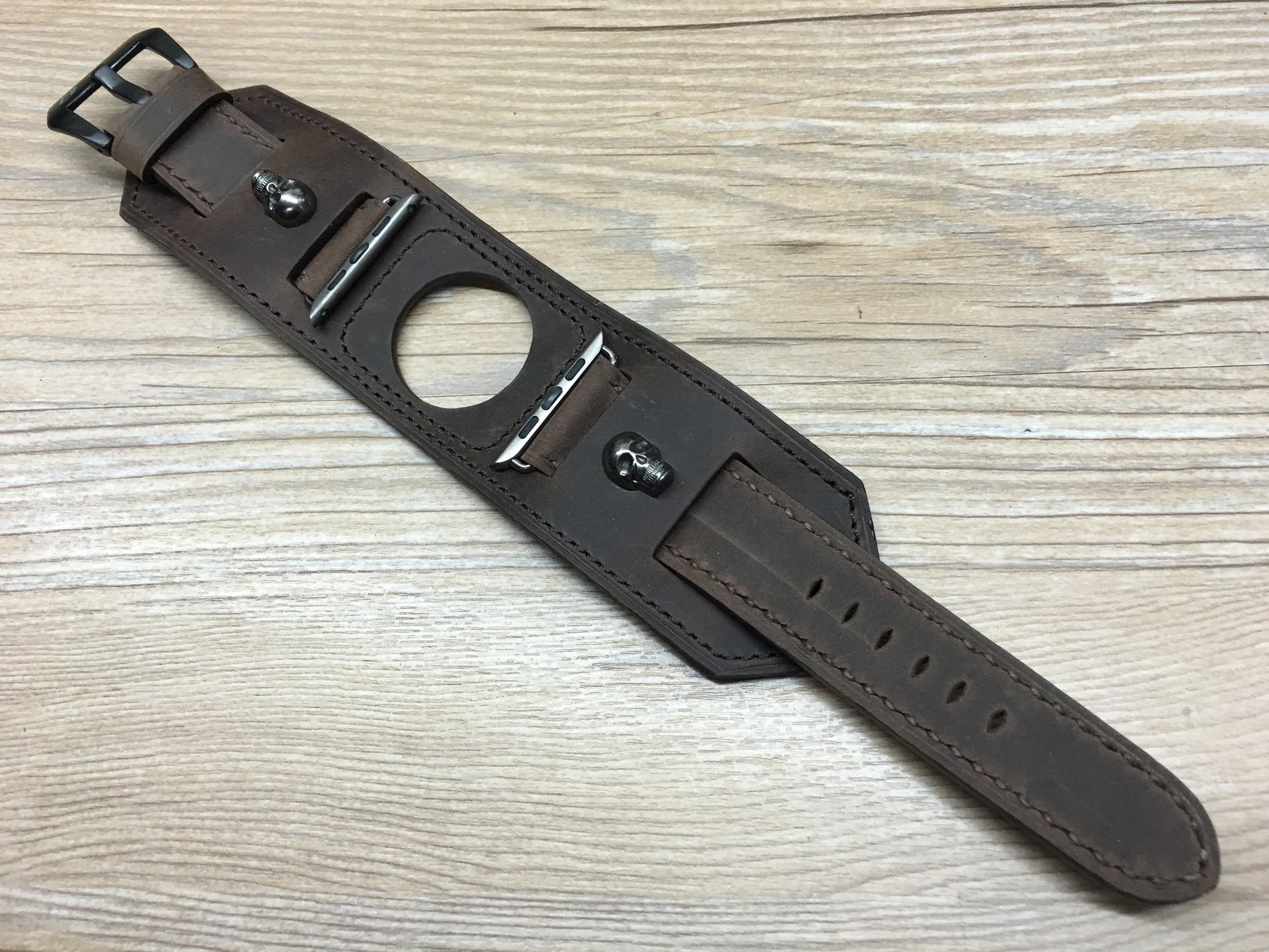 Apple Watch Band, Apple watch 44mm 42mm, Leather Watch Strap, Hermes Watch Band for Apple Watch 42mm - eternitizzz-straps-and-accessories