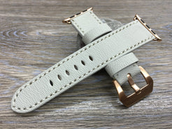 Apple Watch Series 5, Apple Watch 44mm 38mm, Apple Watch Bands, 42mm 40mm, Cream White Leather Watch Strap, Iwatch watch band - eternitizzz-straps-and-accessories