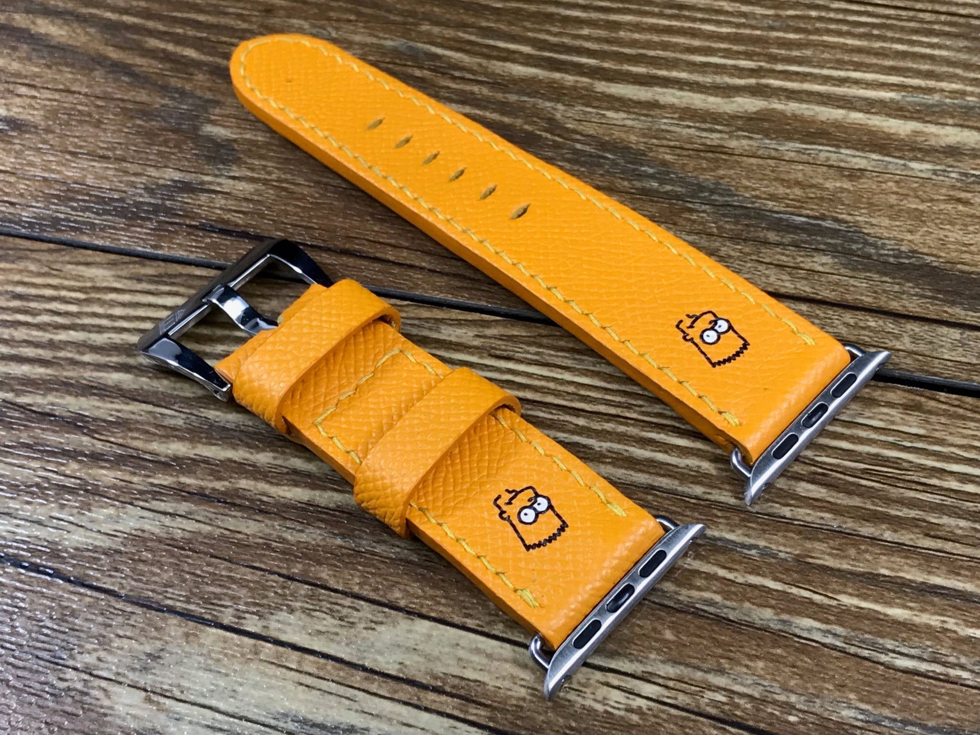Apple Watch Band, Bart Simpson, Apple Watch 38mm 42mm, iWatch, Epsom Jaune, apple watch strap - eternitizzz-straps-and-accessories