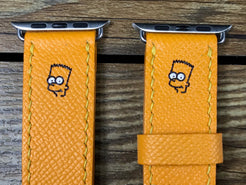 Apple Watch Band, Bart Simpson, Apple Watch 38mm 42mm, iWatch, Epsom Jaune, apple watch strap - eternitizzz-straps-and-accessories