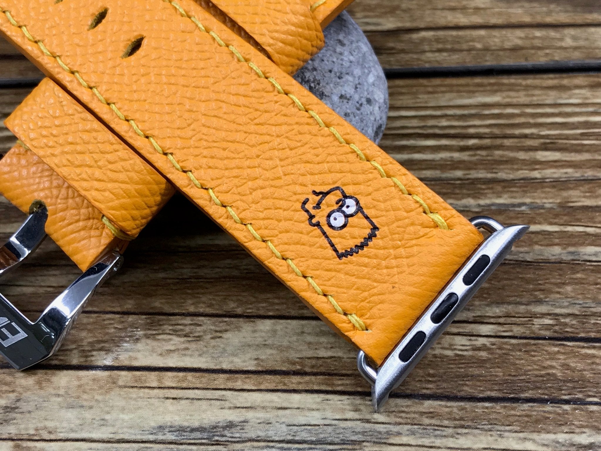 Apple Watch Band, Bart Simpson, Apple Watch 38mm 42mm, iWatch, Epsom Jaune, apple watch strap - eternitizzz-straps-and-accessories