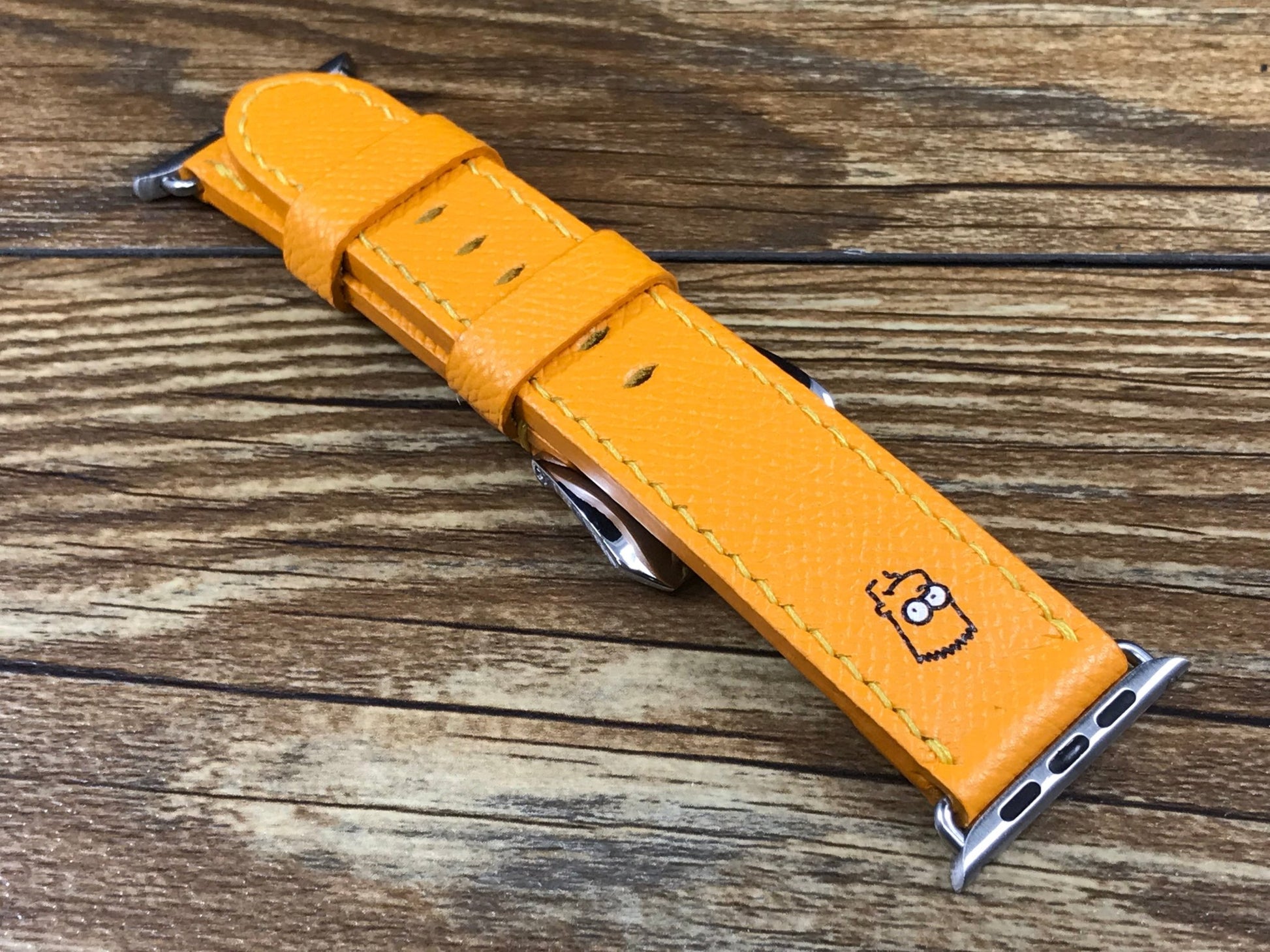 Apple Watch Band, Bart Simpson, Apple Watch 38mm 42mm, iWatch, Epsom Jaune, apple watch strap - eternitizzz-straps-and-accessories