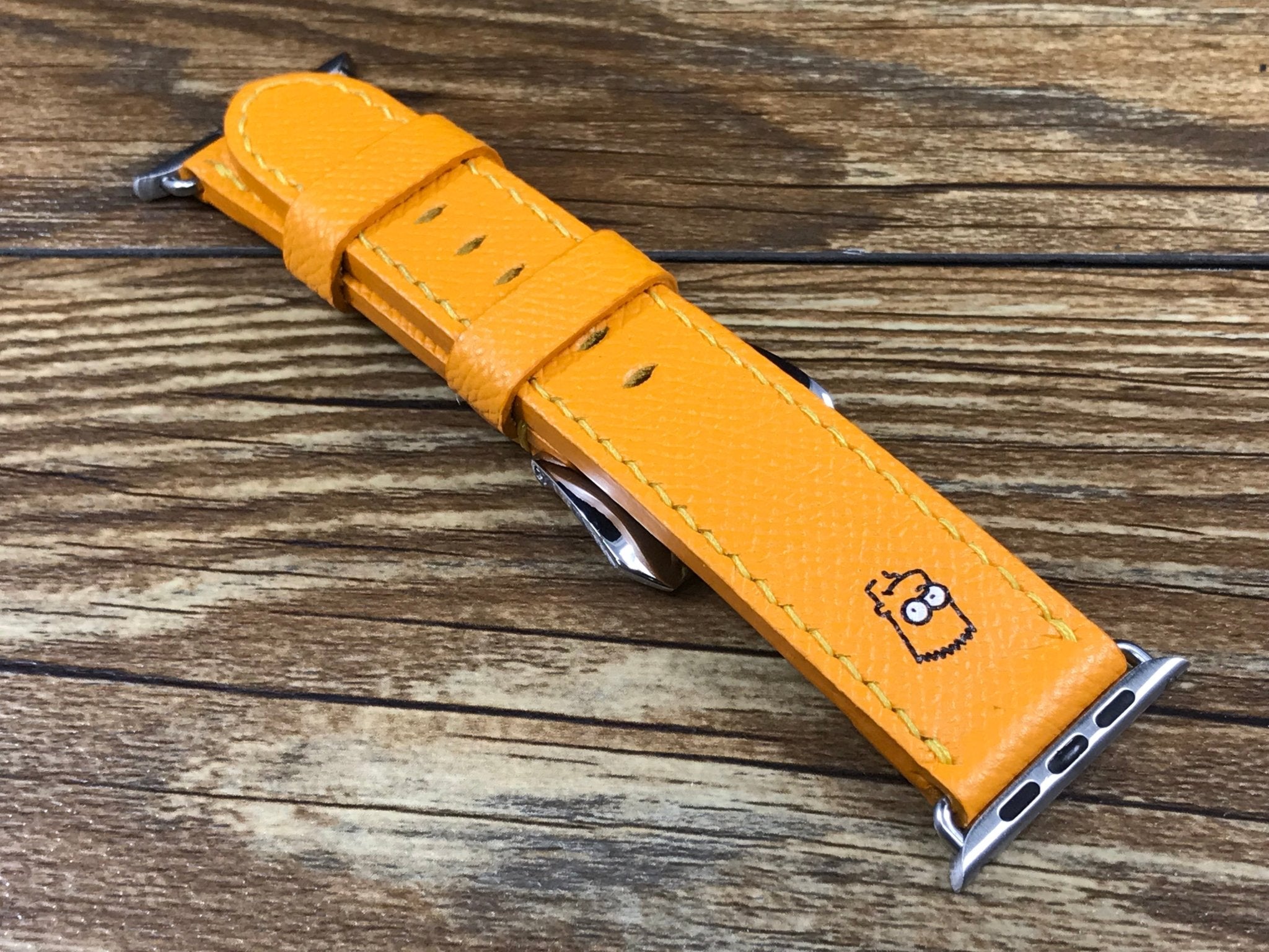 Apple Watch Band, Bart Simpson, Apple Watch 38mm 42mm, iWatch, Epsom Jaune, apple watch strap - eternitizzz-straps-and-accessories