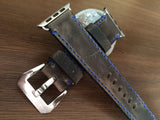 Apple Watch 44mm 38mm, Apple Watch Band 40mm, 42mm, Vintage Grey Apple Watch Strap, Leather Watch Strap For Apple Watch Series 1 2 3 4 - eternitizzz-straps-and-accessories