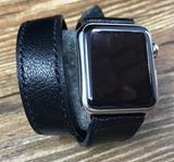 Apple Watch Hermes, Apple Watch 44mm 40mm, Apple Watch Series 5, Black Togo Leather, Double Tour Series 4, Apple Watch Band Straps - eternitizzz-straps-and-accessories